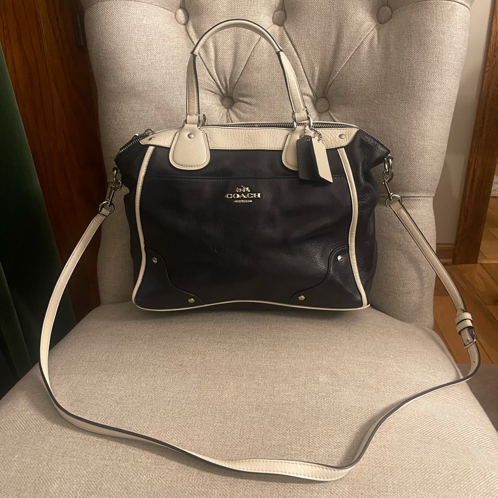 Coach Mickie Cream Satchel shoulder bag Crossbody